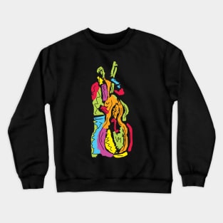 Multicolor Bass Musician Crewneck Sweatshirt